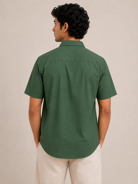 Minimal Botanical Placement Print Shirt