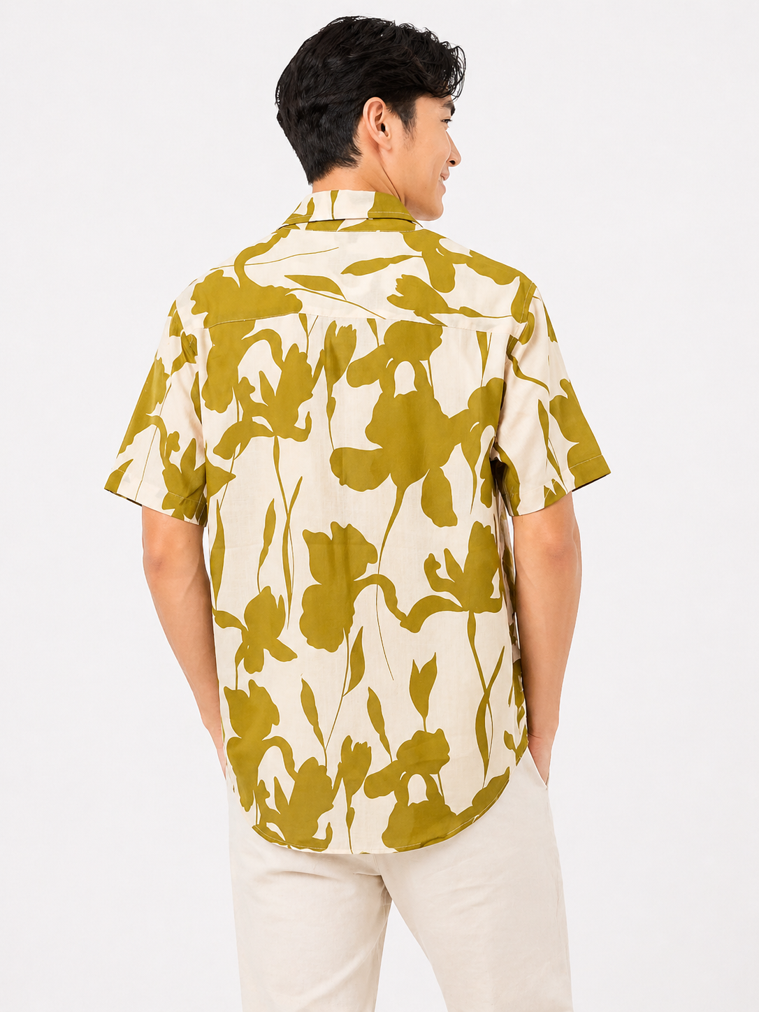 White Down Drift Printed Shirt