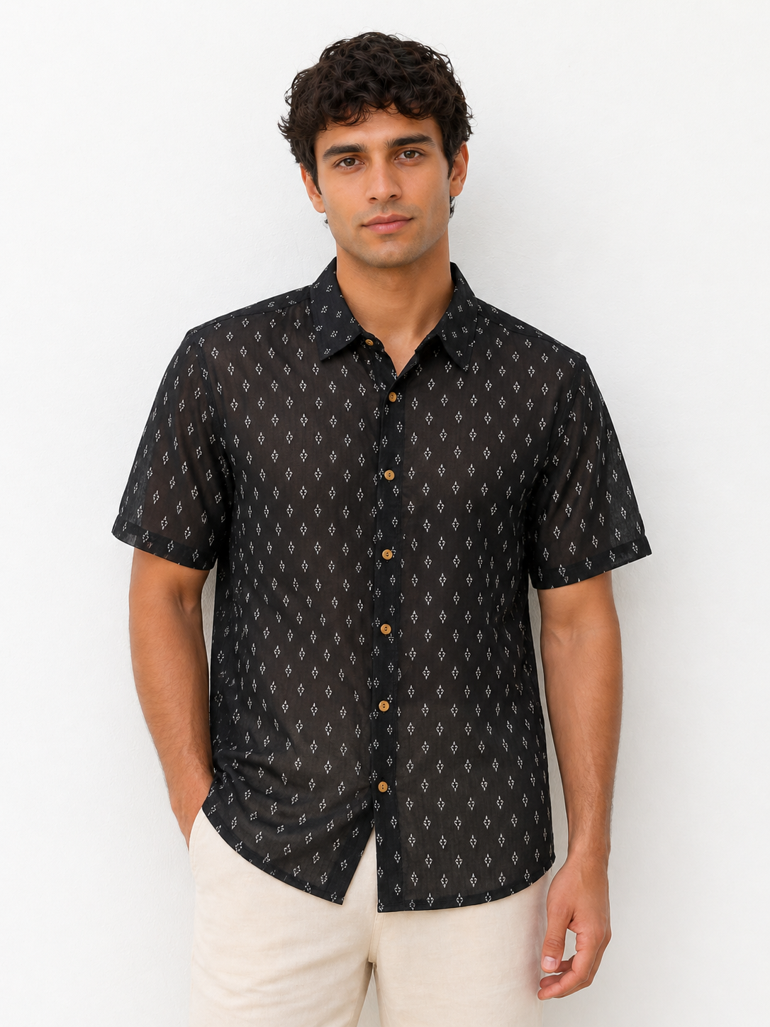 Payne's Grey Printed Shirt