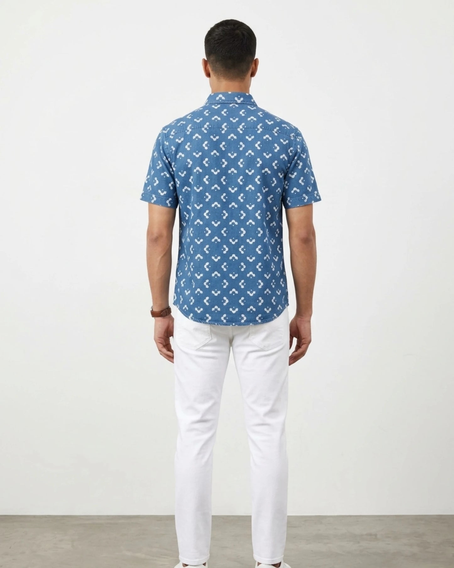 Azure Bloom Printed Shirt