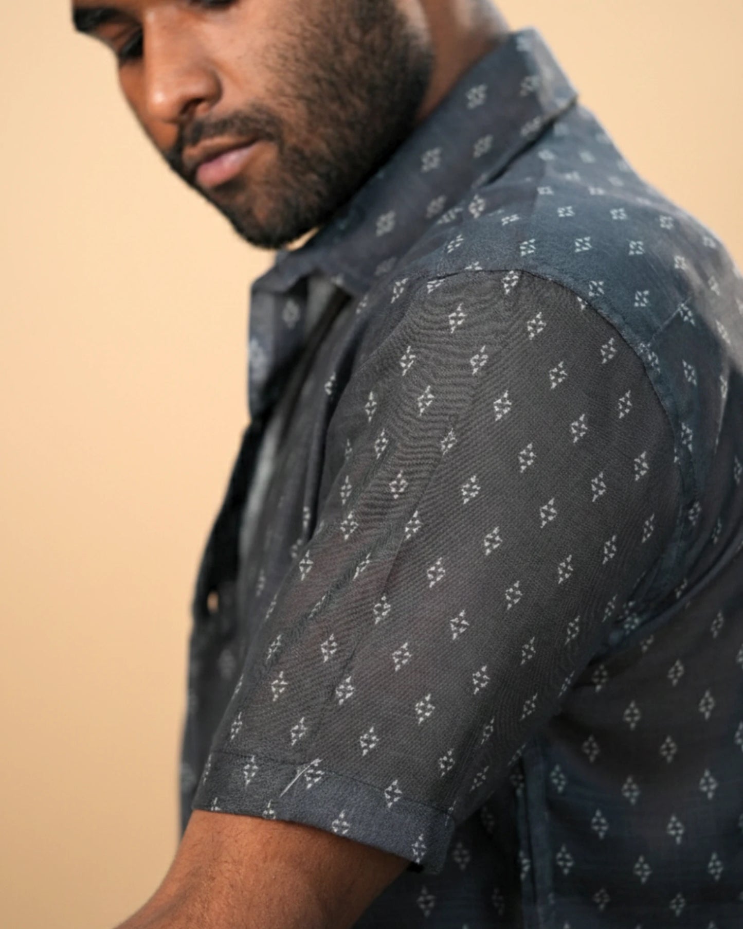 Payne's Grey Printed Shirt