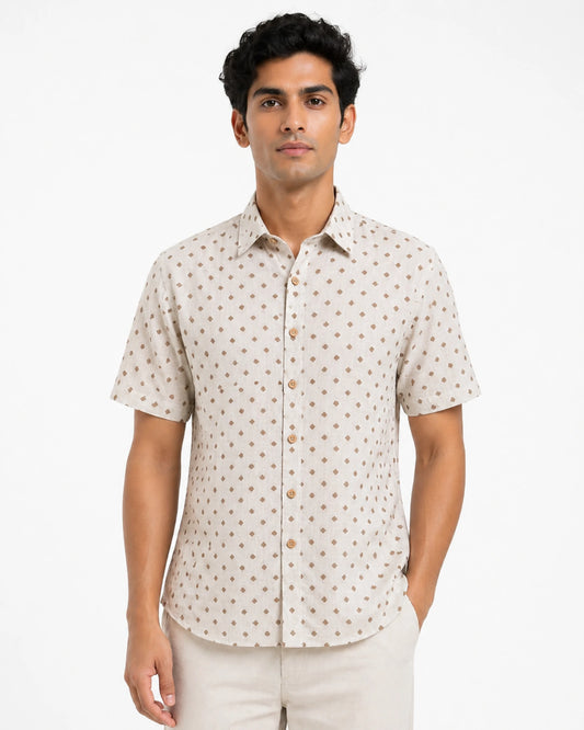 Misty Smoke Card Stock Printed Shirt